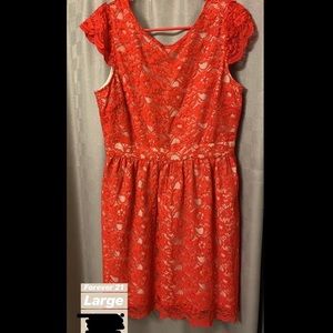 Forever 21 Red Lace Dress